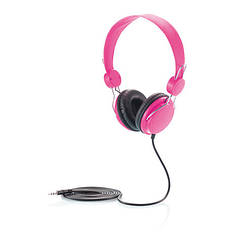 Навушники Super Style з довгим дротом (1,5 м), рожеві