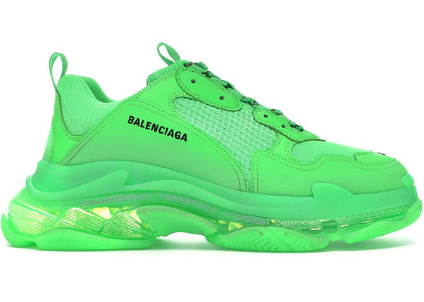 Кросівки Balenciaga Triple S Neon Green Clear Sole, фото 1