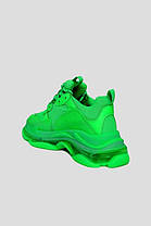 Кросівки Balenciaga Triple S Neon Green Clear Sole, фото 5