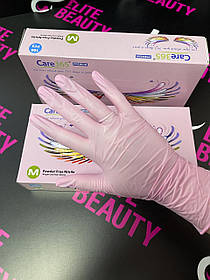 Одноразовые высококачественные перчатки (розовые), S и M, 100 шт.