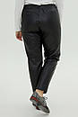 Жіночі чорні брюки екошкіра Багіра 50 52 54 розмір, фото 3