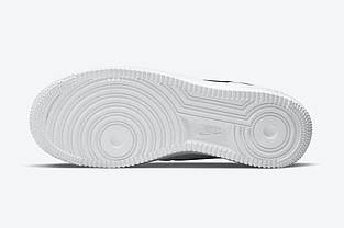 Кросівки Nike Air Force 1 Low '07 Essential White Black Gold Mini Swoosh, фото 5