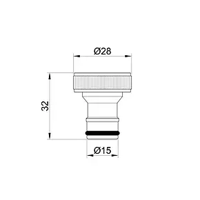 Штуцер з адаптером SD Plus 3/4"х1/2" ВР SD140W2015, фото 3