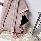 Рюкзак шкільний для дівчинки Teddy Beer(Тедді) з брелоком ведмедик і стікерами рожевого кольору, фото 6