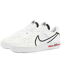 Кросівки Nike Air Force 1 React White Black Red, фото 2