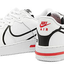 Кросівки Nike Air Force 1 React White Black Red, фото 3