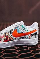 Кросівки Nike Air Force 1 Vlone Pauly Graffiti Harlem White, фото 3