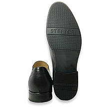 Туфлі чоловічі класичні Stepter (Україна) шкіряні чорні весняні, осінні демі сезон 7608, фото 5