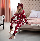 Піжама комбінезон з кишенькою жіноча бордова Київ, фото 7