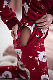 Піжама комбінезон з кишенькою жіноча бордова Київ, фото 6