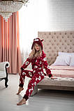 Піжама комбінезон з кишенькою жіноча бордова Київ, фото 10