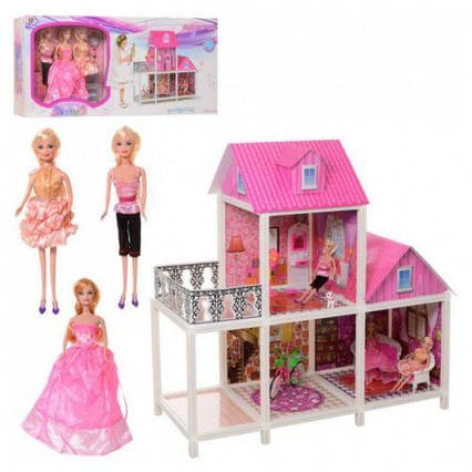 Будиночок двоповерховий з ляльками