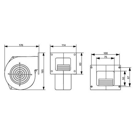Вентилятор котла KG Elektronik Арт. DP-120 від 35 до 50 кВт, фото 2
