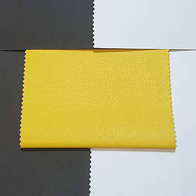 Меблевий шкірзам (екошкіра) для оббивки з крупною зернистою структурою Софітель жовтого кольору
