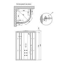 Гідромасажний бокс Lidz Tani SBM90x90.SAT.HIGH.FR, скло Frost 4 мм без піддона, фото 2