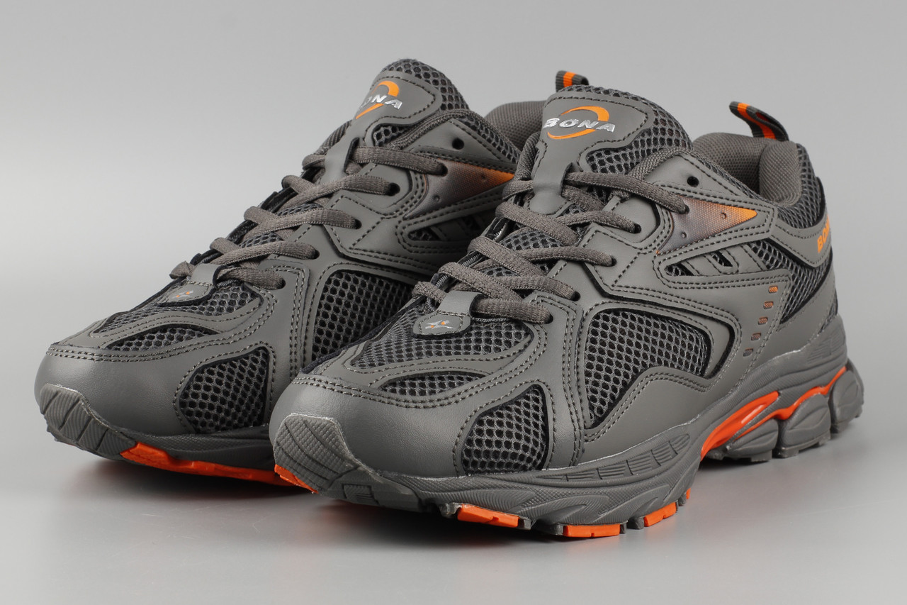 Кросівки чоловічі сірі Bona 878F сітка літа Бона Розміри 41