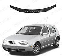 Дефлектор капота Volkswagen Golf IV 1999-2005\Мухобойка Фольксваген Гольф 4