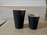 Стакан паперовий 250 мл Крафт Чорний 50 шт./уп., 20 уп./ящ., фото 4
