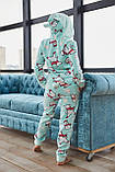Піжама-комбінезон із кишенькою жіноча блакитного Київ, фото 9