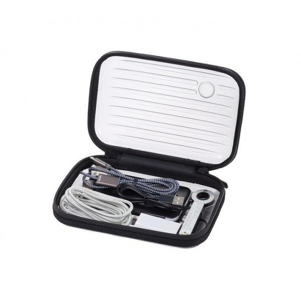 Дорожній чохол Troika Clear case для кабелів, навушників, фото 1