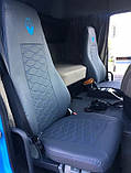 Чохли на сидіння Renault Premium (1+1) вантажівка, екошкіра, чорні на Рено Преміум, фото 3
