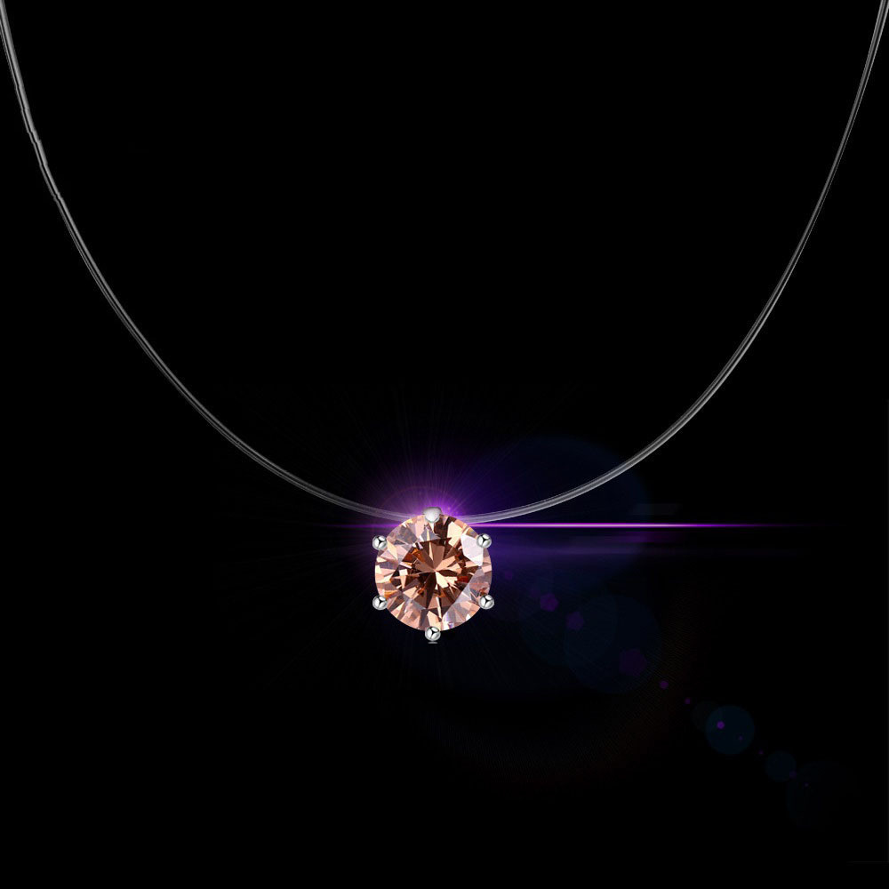 Камушок на волосіні шампань 6 мм, фото 1