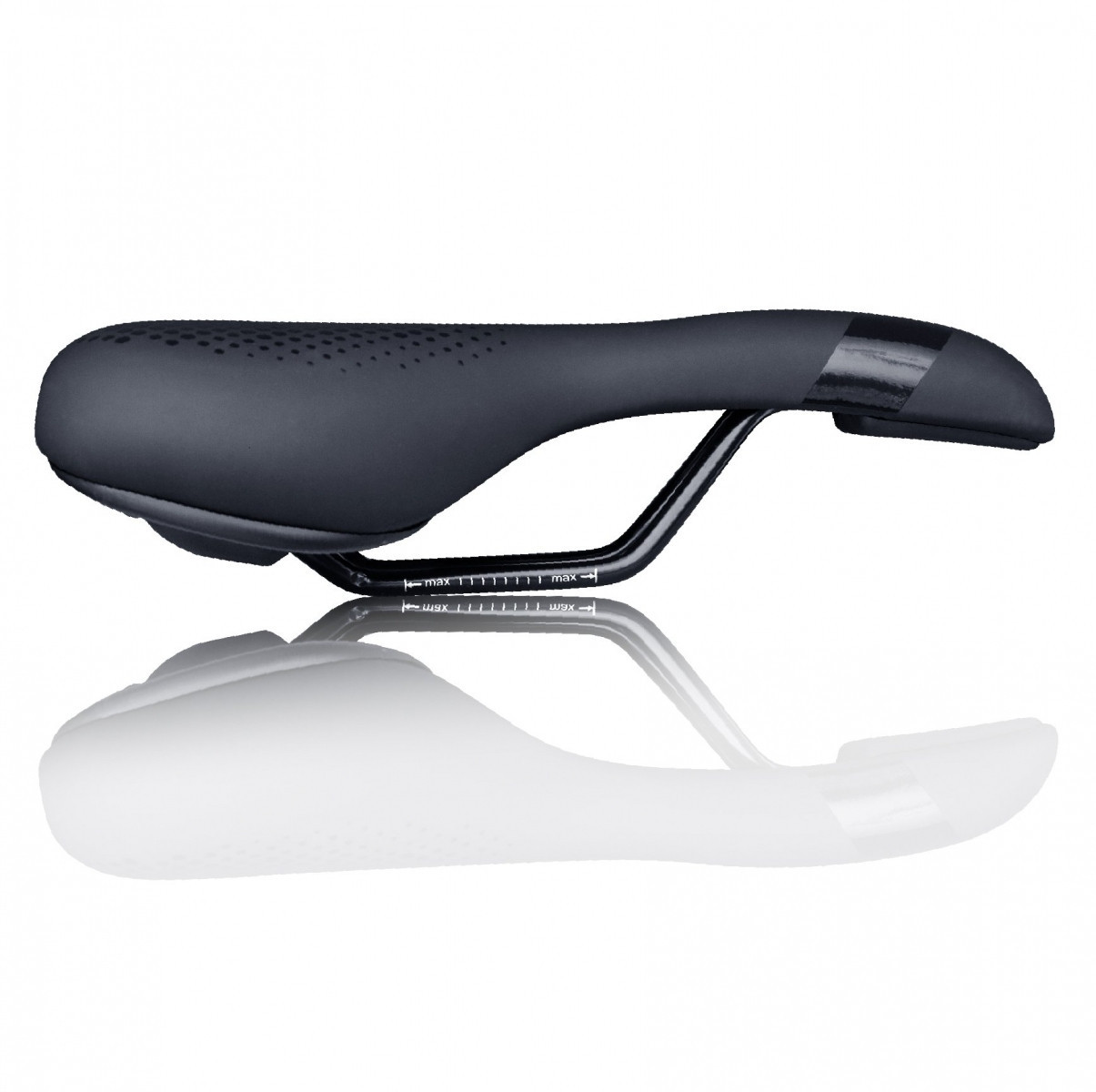 Сідло комфортне з отвором DDK 390MF Memory foam 269*156 чорне з білим (чорний з білим)