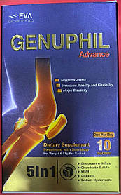 Генуфіл 5 в 1, Глюкозамін і хондроїтин сульфат, МСМ Genuphil advanc, Відновлення хрящової тканини суглобів