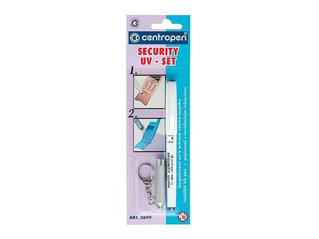 Маркер "Centropen" №2699 Security UV-Pen з ліхтариком,на блістері(1)(10), фото 1