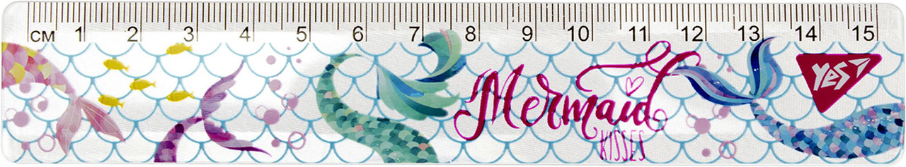 Лінійка пласт. 15см "Yes" Mermaid №370556(100)
