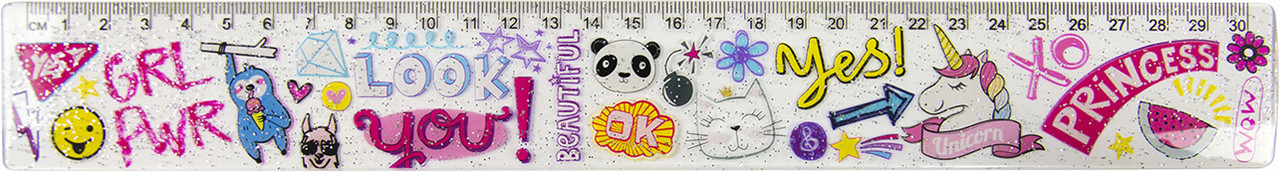 Лінійка пласт. 30см "Yes" Be yourself №370505(50)