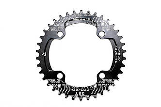 Зірка-неспадайка до шатуна NW AL 38T круг BCD 104 SNAIL (чорн.)