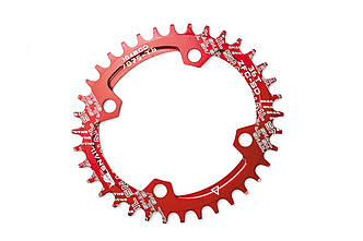 Зірка-неспадайка до шатуна NW AL 34T овал BCD 104 SNAIL (червоний)