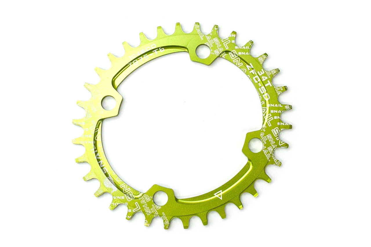Зірка-неспадайка до шатуна NW AL 36T овал BCD 104 SNAIL (зелений), фото 1