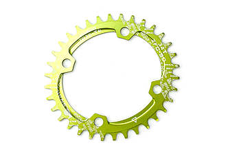 Зірка-неспадайка до шатуна NW AL 38T овал BCD 104 SNAIL (зелений)