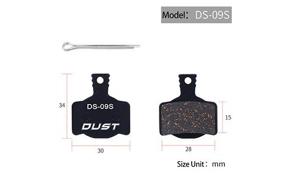 Колодки гальмівні напівметал disc DUST DS-09S MAGURA MT2, MT4, MT6, MT8