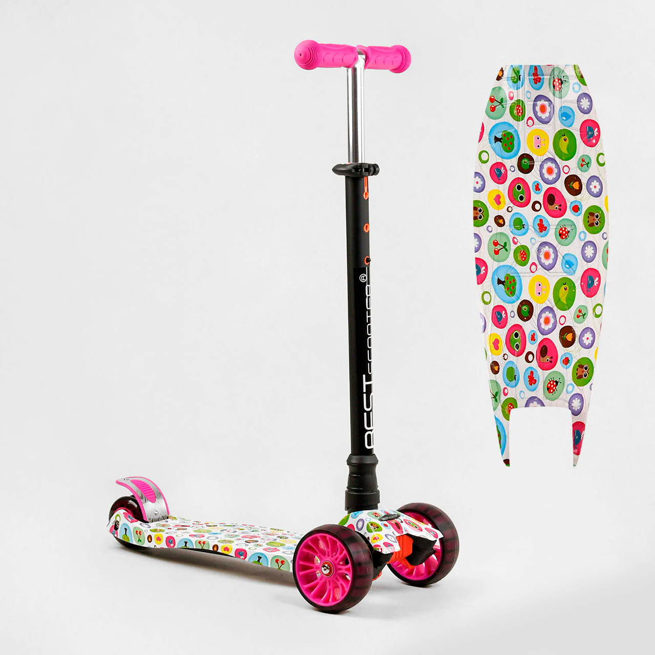 Самокат триколісний Best Scooter світяться SMART колеса, від 3х до 6 років MAXI S-11304