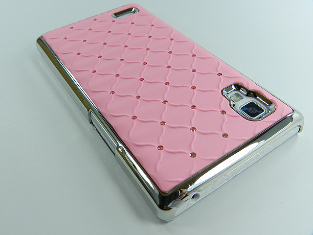 Чехол накладка Star Dust с камнями для LG L9 P760 P765 P768, розовый пластик Распродажа!!! - фото 4 - id-p16616311
