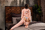 Піжама комбінезон із кишенькою жіноча рожевий Київ, фото 3