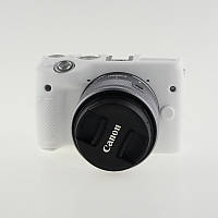 Защитный силиконовый чехол для фотоаппаратов CANON EOS M3 - белый