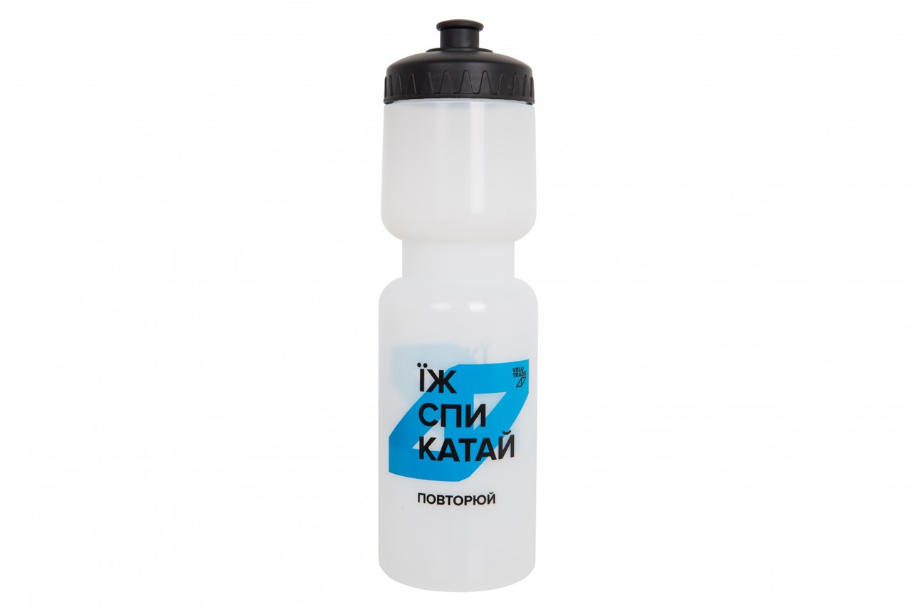 Фляга 750ml DC-BT07 "ніж, спи, катай" (напівпрозора), фото 1