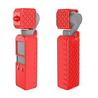 Силіконовий чохол для камери і кришка ковпачок для DJI Osmo Pocket - червоний (код XT-533)