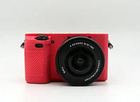 Защитный силиконовый чехол для фотоаппаратов SONY A6300, A6400 - красный