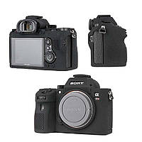 Защитный силиконовый чехол для фотоаппаратов SONY A7 III, A7r III, A7s III, A9 - черный