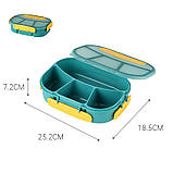 Ланчбокс герметичний на 4 відсіки IMANGA 1800 мл зелений (LB-51707), фото 3