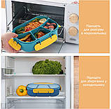 Ланчбокс герметичний на 4 відсіки IMANGA 1800 мл зелений (LB-51707), фото 8