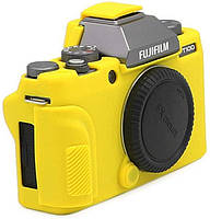 Защитный силиконовый чехол для фотоаппаратов FujiFilm X-T100 - желтый
