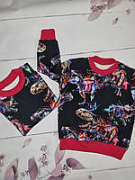 Дитячий світшот з яскравим принтом "Кольоровий Тирек" 110, 116, 122