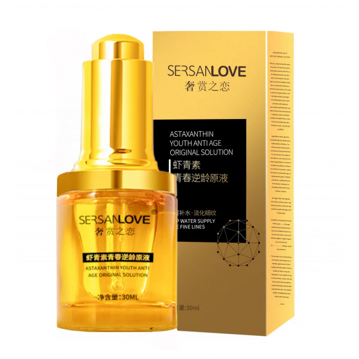 Антизростаюча сироватка для обличчя SERSANLOVE Astaxanthin Youtth Anti Age Original Solution з астаксантином 30