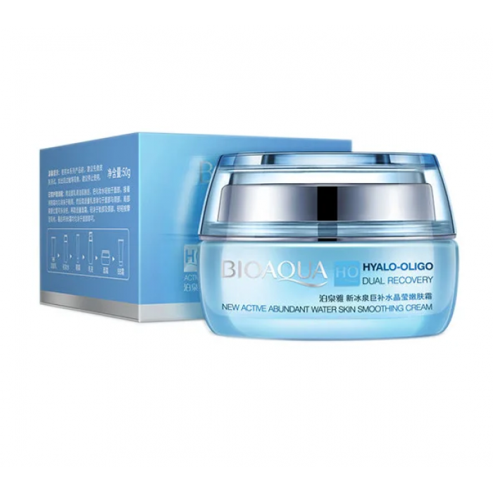 Крем для лица BIOAQUA Hyalo-Oligo Dual Recovery Smoothing Cream с олигомером гиалуроновой кислоты 50 г